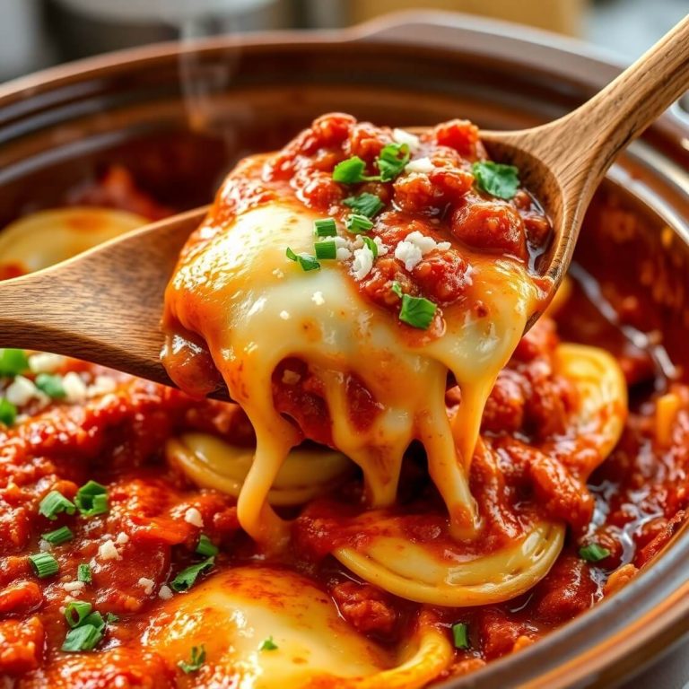Crockpot Ravioli Lasagna recipe