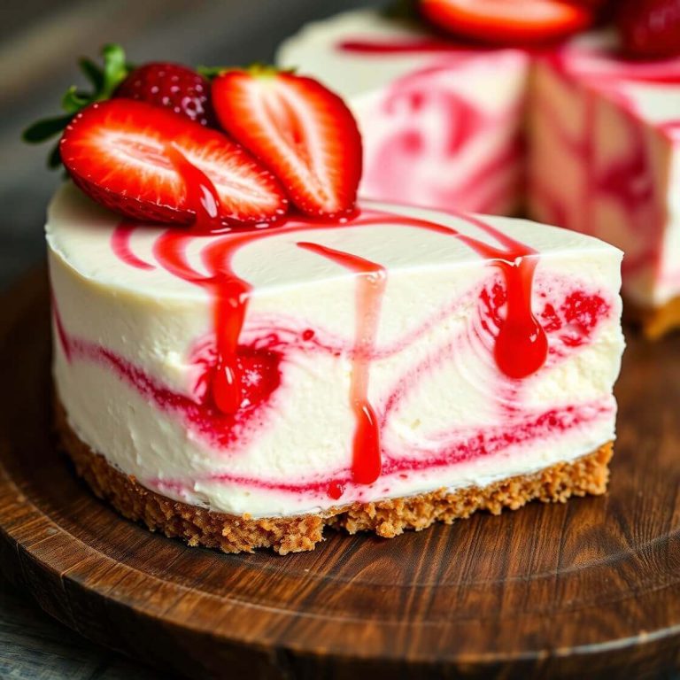 Strawberry Swirl Cheesecake