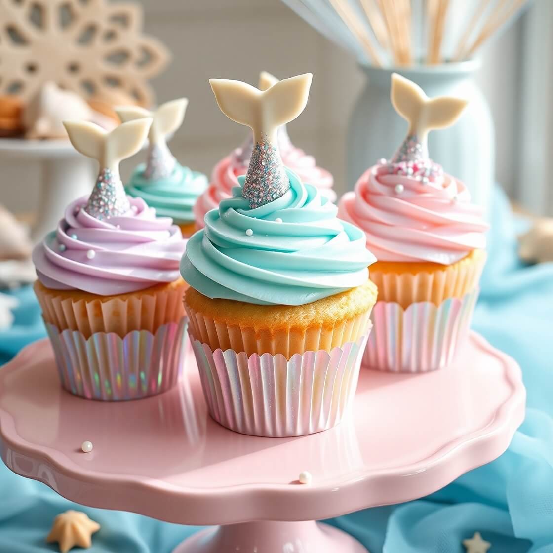 Mermaid Cupcakes TheYumNest